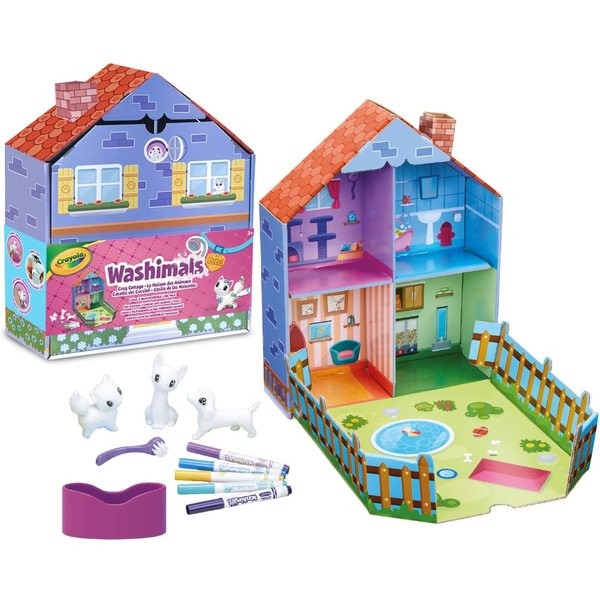 Crayola Washimals Kimosható állatkák - Hangulatos Házikó szett