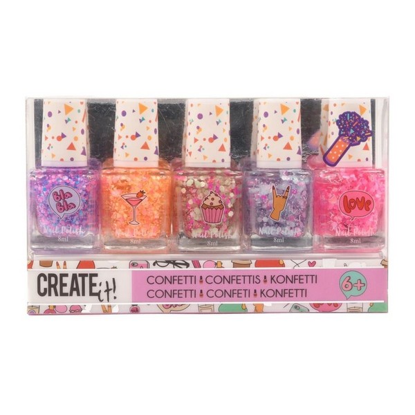 Create It! Konfetti körömlakk szett 5 db-os