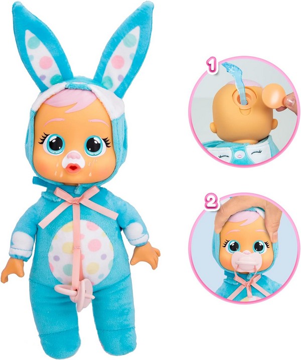 Cry Babies Tiny Cuddles Bunnies Könnyes Baba - Kék Ruhás
