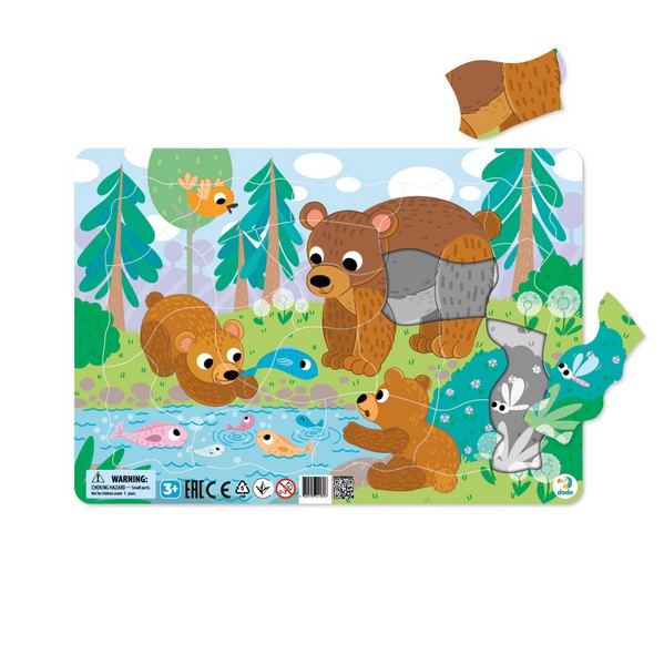 Dodo Keretes Puzzle háttérrel 21 db - Maci