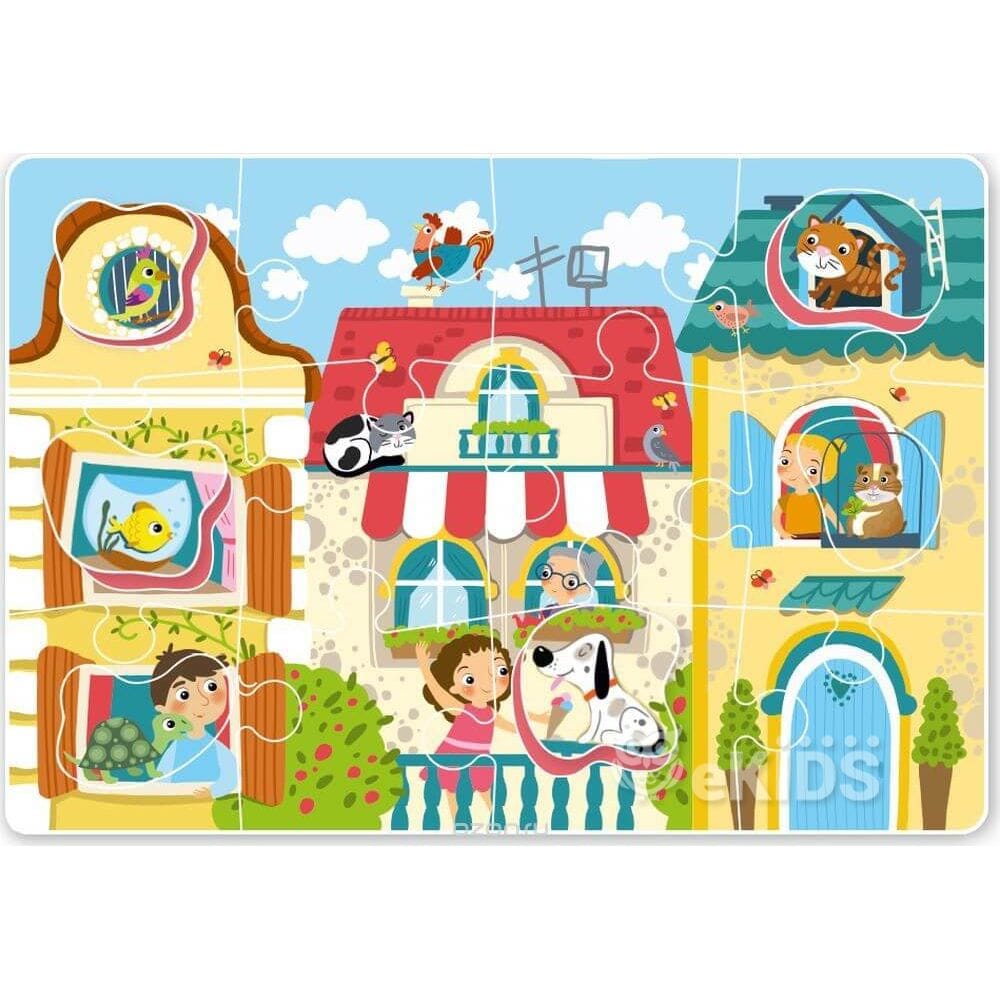 Dodo Puzzle 18 db-os, kivehető elemekkel - Háziállatok