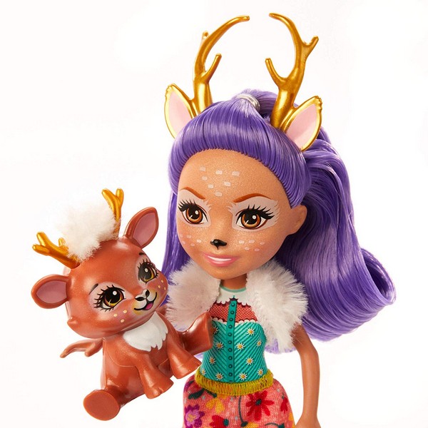 Enchantimals baba állatkával közepes szett Danessa Deer