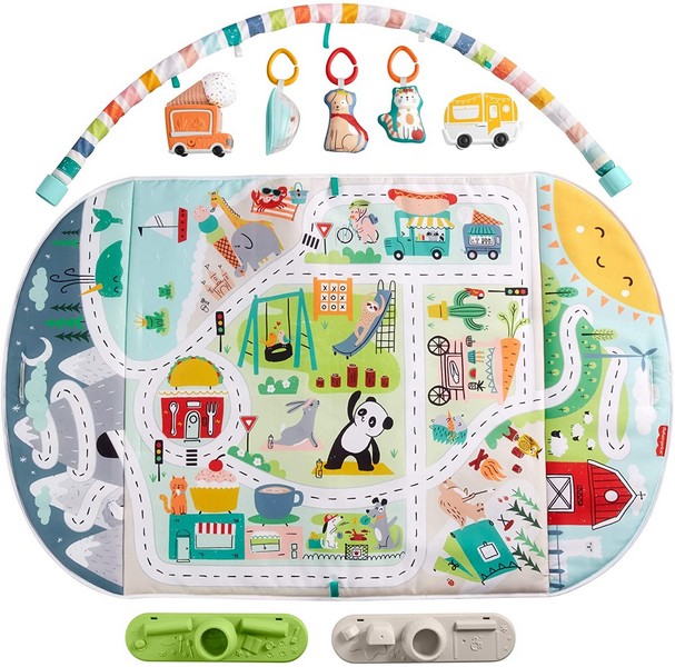 Fisher-Price 2 az 1-ben óriás városi játszószőnyeg