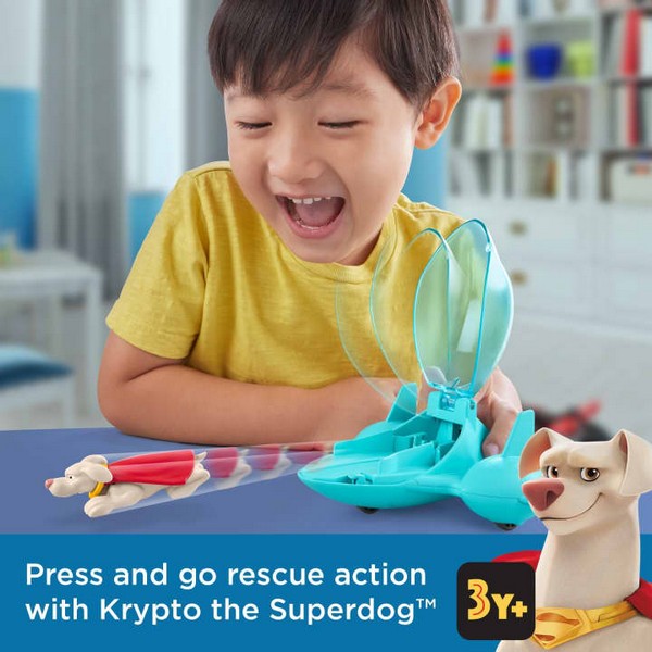 Fisher-Price Szuperállatok Ligája Kiskedvenc deluxe járgánnyal - Krypto