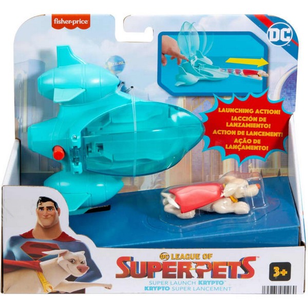 Fisher-Price Szuperállatok Ligája Kiskedvenc deluxe járgánnyal - Krypto