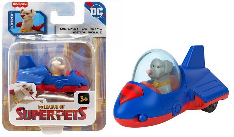 Fisher-Price Szuperállatok Ligája Szuperhős Kiskedvenc járgánnyal - Krypto