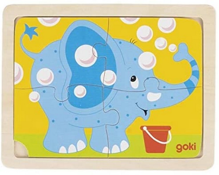 GOKI 4 db-os fa puzzle, többféle