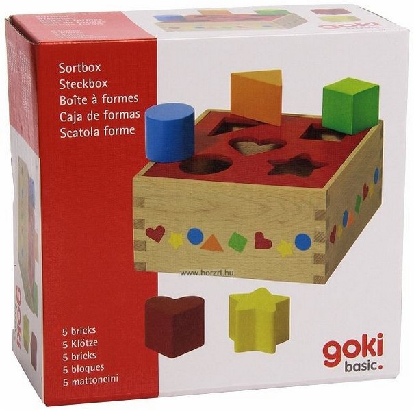 Goki Fa Formabedobó Kocka (5 Formával)