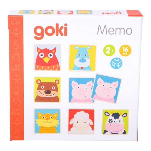 Goki Vidám Állatok Memóriajáték 16 db-os