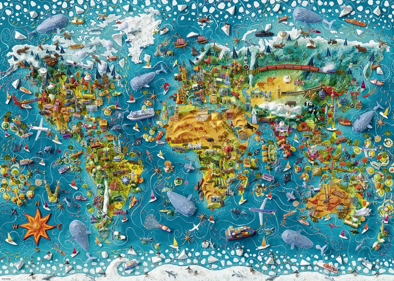 HEYE Puzzle 2000 db - Miniature World
