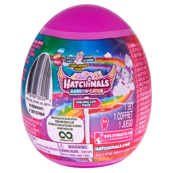 Hatchimals Gyűjthető Tojás Szivárvány család Meglepetés tojás