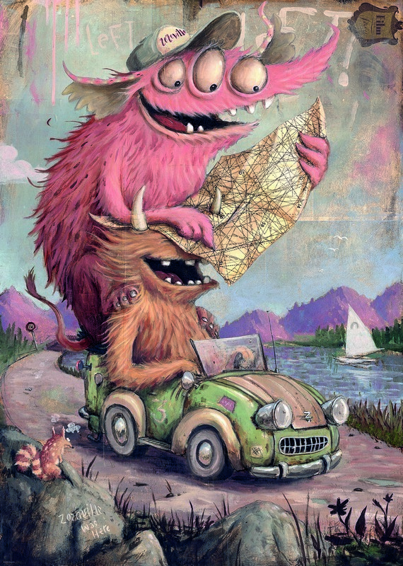 Heye Puzzle 2000 db - Zozoville Road Trippin'