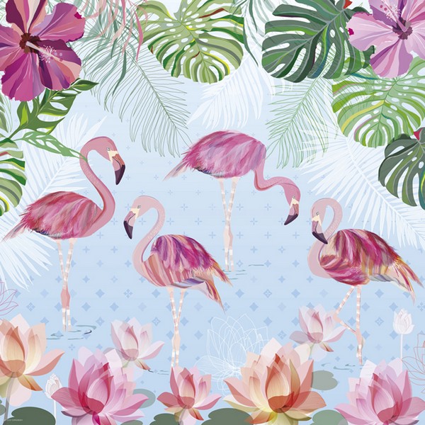 Heye puzzle 1000 db - Flamingos &amp; Lilies, Turnowsky