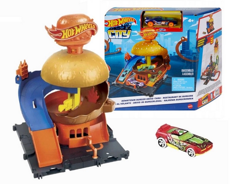 Hot Wheels City Alap Pálya Downtown Burger Drive