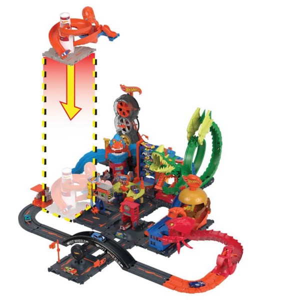 Hot Wheels City Közepes Pálya - Octopus Invasion Attack