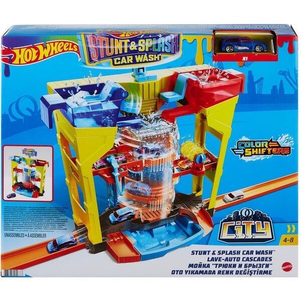 Hot Wheels Kaszkadőr Autómosó Autózuhannyal