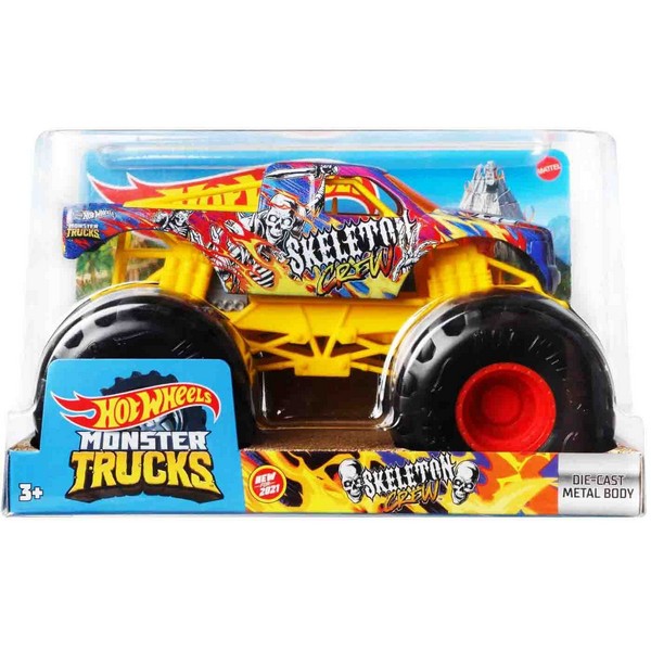 Hot Wheels Monster Trucks 1:24 Autó Skeleton Crew