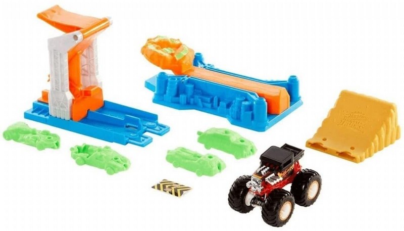 Hot Wheels Monster Trucks Pálya Szett Launch &amp; Bash