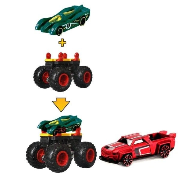 Hot Wheels Monster Trucks Szörnykészítő - Zöld-Piros