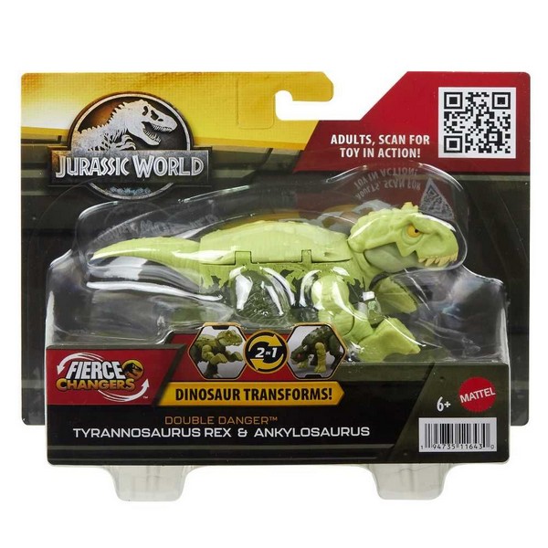 Jurassic World Átalakuló Dinó T-Rex &amp; Ankylosaurus Zöld