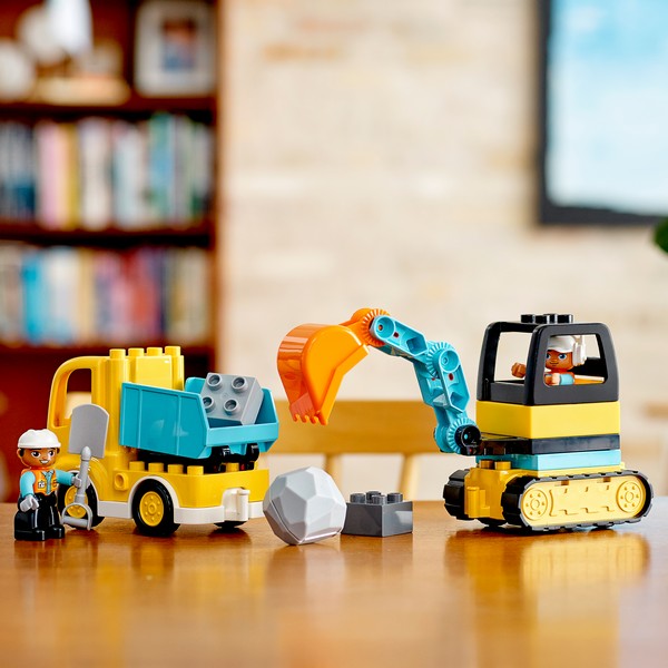LEGO DUPLO 10931 Teherautó és lánctalpas exkavátor