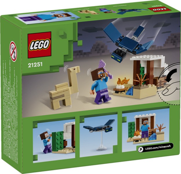 LEGO Minecraft 21251 Steve Sivatagi Expedíciója