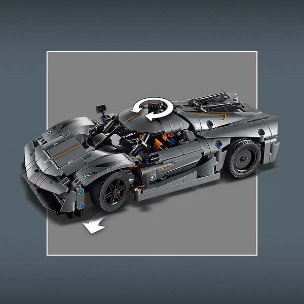 LEGO Technic 42173 Koenigsegg Jesko Absolut Szürke Hiperautó