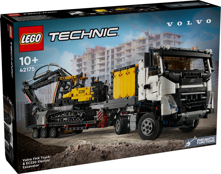 LEGO Technic 42175 Volvo Fmx Teherautó És Ec230 Elektromos Markoló