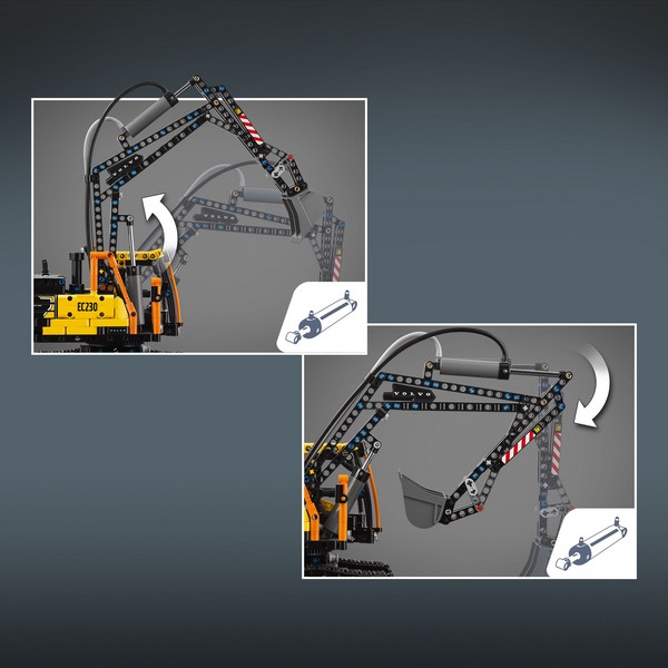 LEGO Technic 42175 Volvo Fmx Teherautó És Ec230 Elektromos Markoló