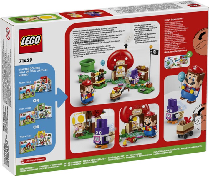 LEGO Super Mario 71429 Nabbit Toad Boltjánál Kiegészítő Szett