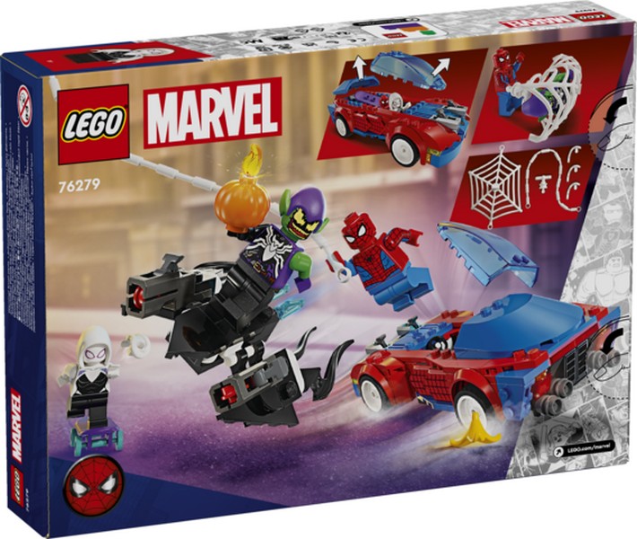 LEGO Super Heroes 76279 Pókember Versenyautó &amp; Venomizált Zöld Manó