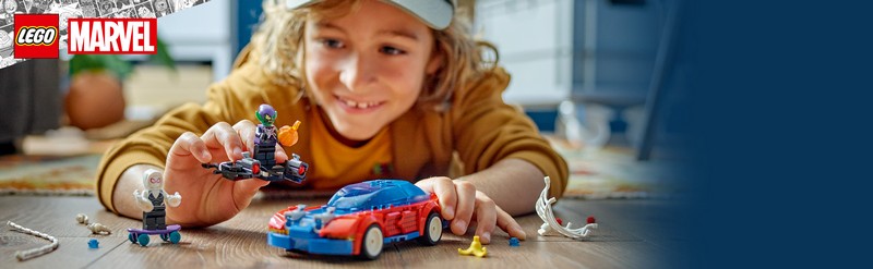 LEGO Super Heroes 76279 Pókember Versenyautó &amp; Venomizált Zöld Manó