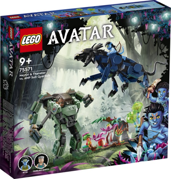 LEGO Avatar 75571 Neytiri és Thanator az  AMP Suit-os Quaritch ellen