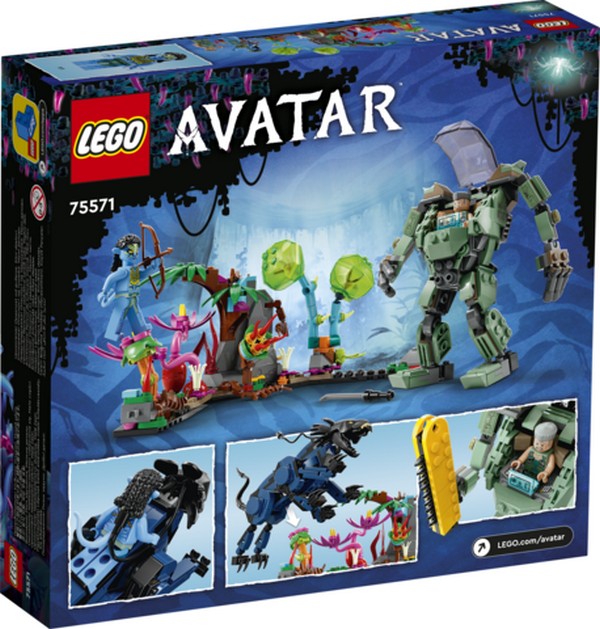 LEGO Avatar 75571 Neytiri és Thanator az  AMP Suit-os Quaritch ellen