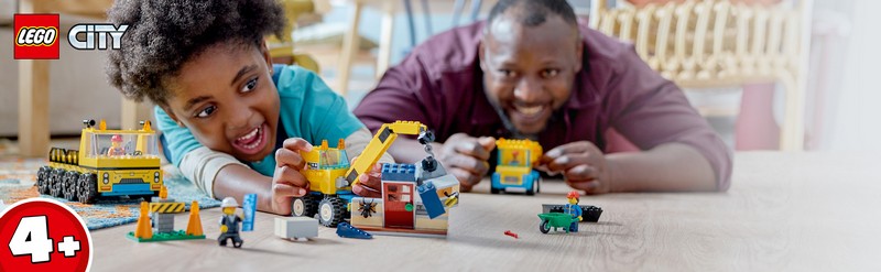 LEGO City 60391 Építőipari teherautók és bontógolyós daru