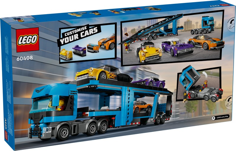 LEGO City 60408 Autószállító kamion sportautókkal
