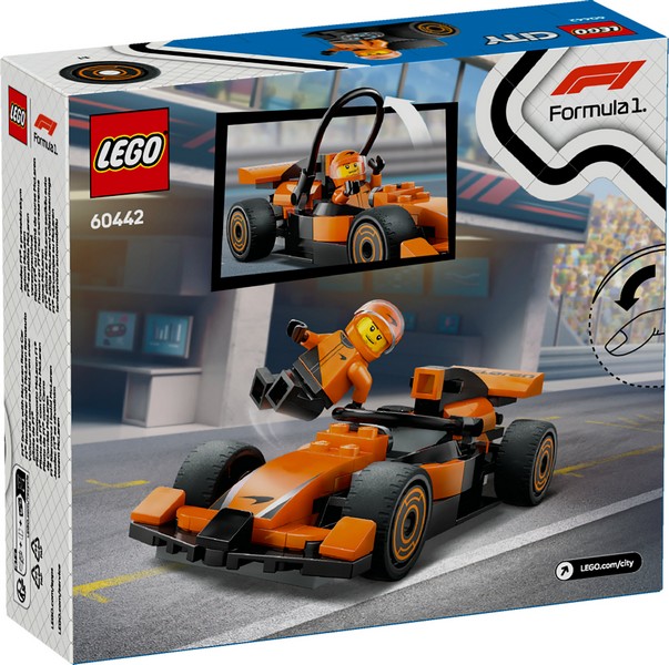 LEGO City 60442 F1®-es pilóta McLaren versenyautóval