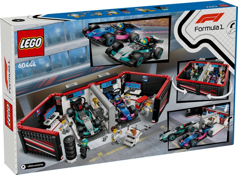 LEGO City 60444 F1-Es Garázs, Mercedes-Amg És Alpine Autók