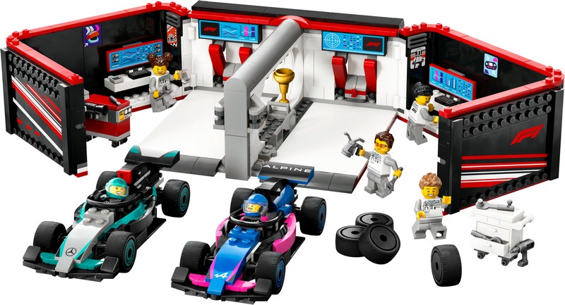 LEGO City 60444 F1-Es Garázs, Mercedes-Amg És Alpine Autók