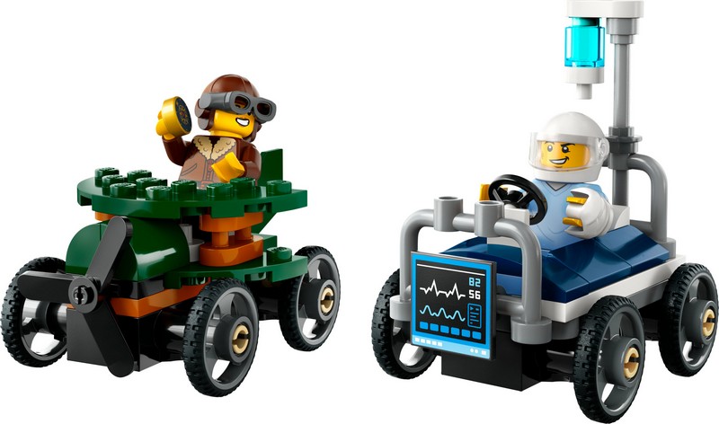 LEGO City 60459 Repülő vs. kórházi ágy, versenyautós csomag