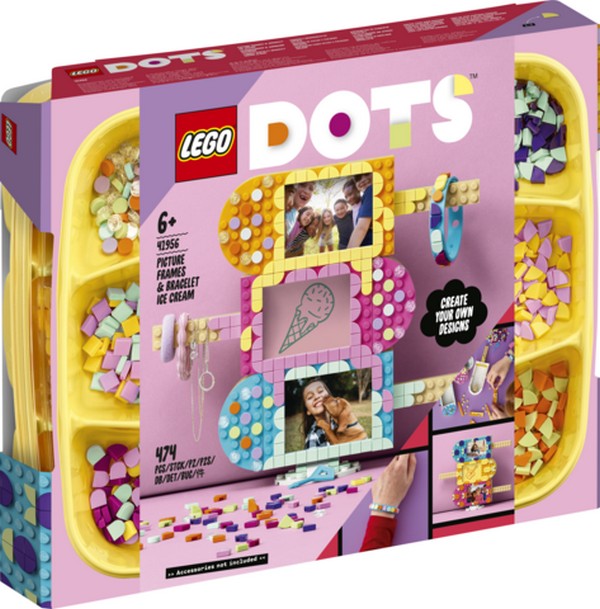 LEGO DOTS 41956 Fagylaltos képkeret és karkötő