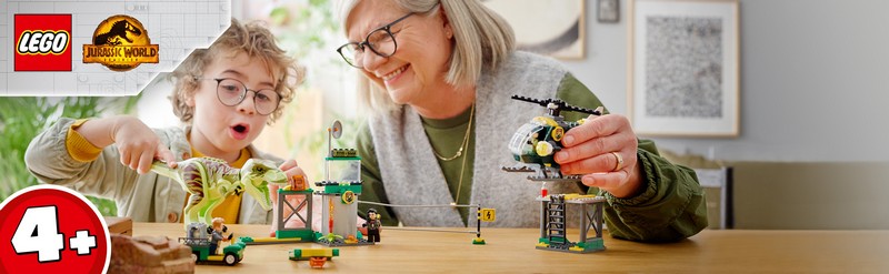 LEGO Jurassic World 76944 T-Rex dinoszaurusz szökés