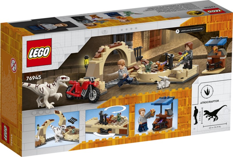 LEGO Jurassic World 76945 Atrociraptor dinoszaurusz: Motoros üldözés