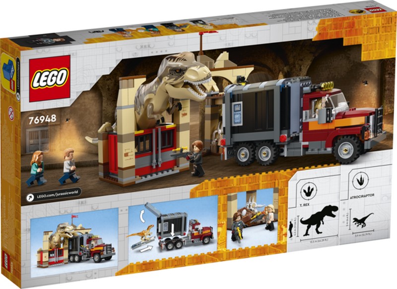 LEGO Jurassic World 76948 T-Rex és Atrociraptor dinoszaurusz szökése