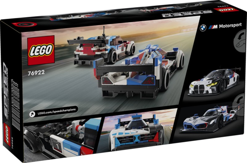 LEGO Speed Champions 76922 BMW M4 GT3 &amp; BMW M Hybrid V8 Versenyautók