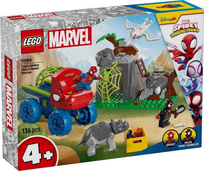 LEGO Spidey 11199 Pókcsapat: Mentőakció A Dinómarkolóval