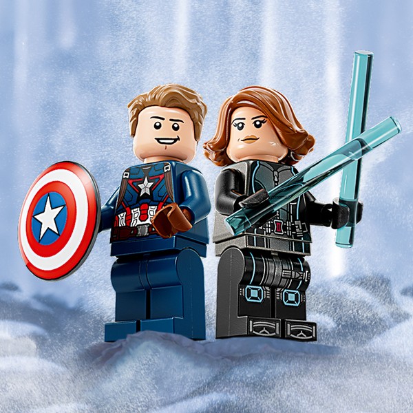LEGO Super Heroes 76260 Fekete Özvegy és Amerika Kapitány motorkerékpárok