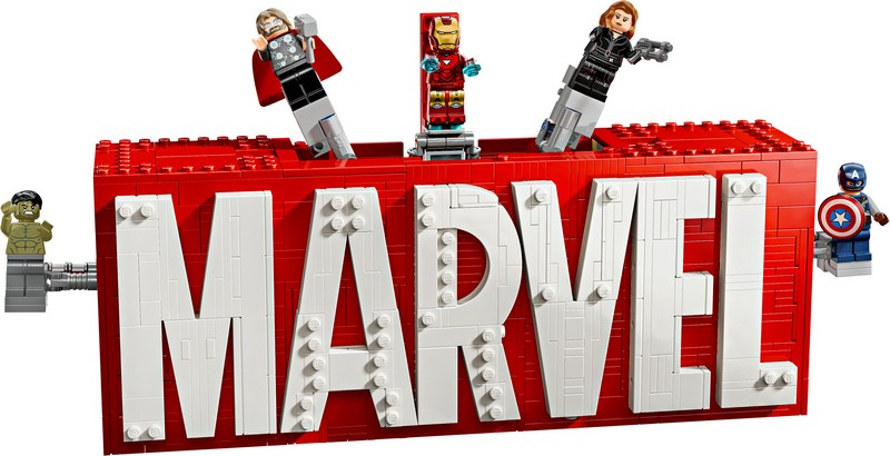 LEGO Super Heroes 76313 Marvel Logó És Minifigurák