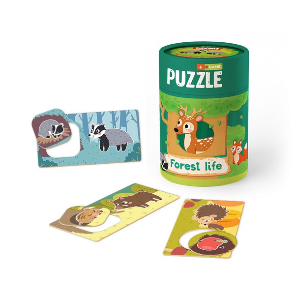 MON Puzzle 2 az 1-ben játék - Erdei állatok