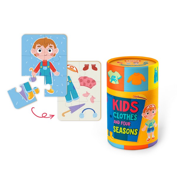 MON Puzzle 2 az 1-ben játék - Öltözködés és évszakok